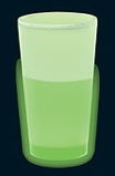 glowing green cup